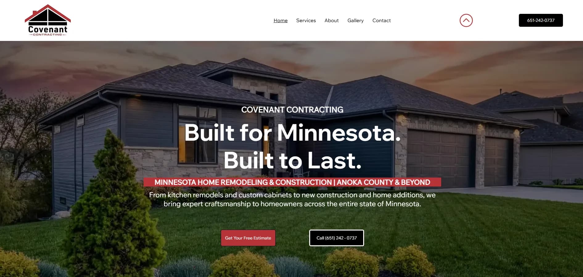 Covenant Contracting home remodeling and construction website designed by Melsmark
