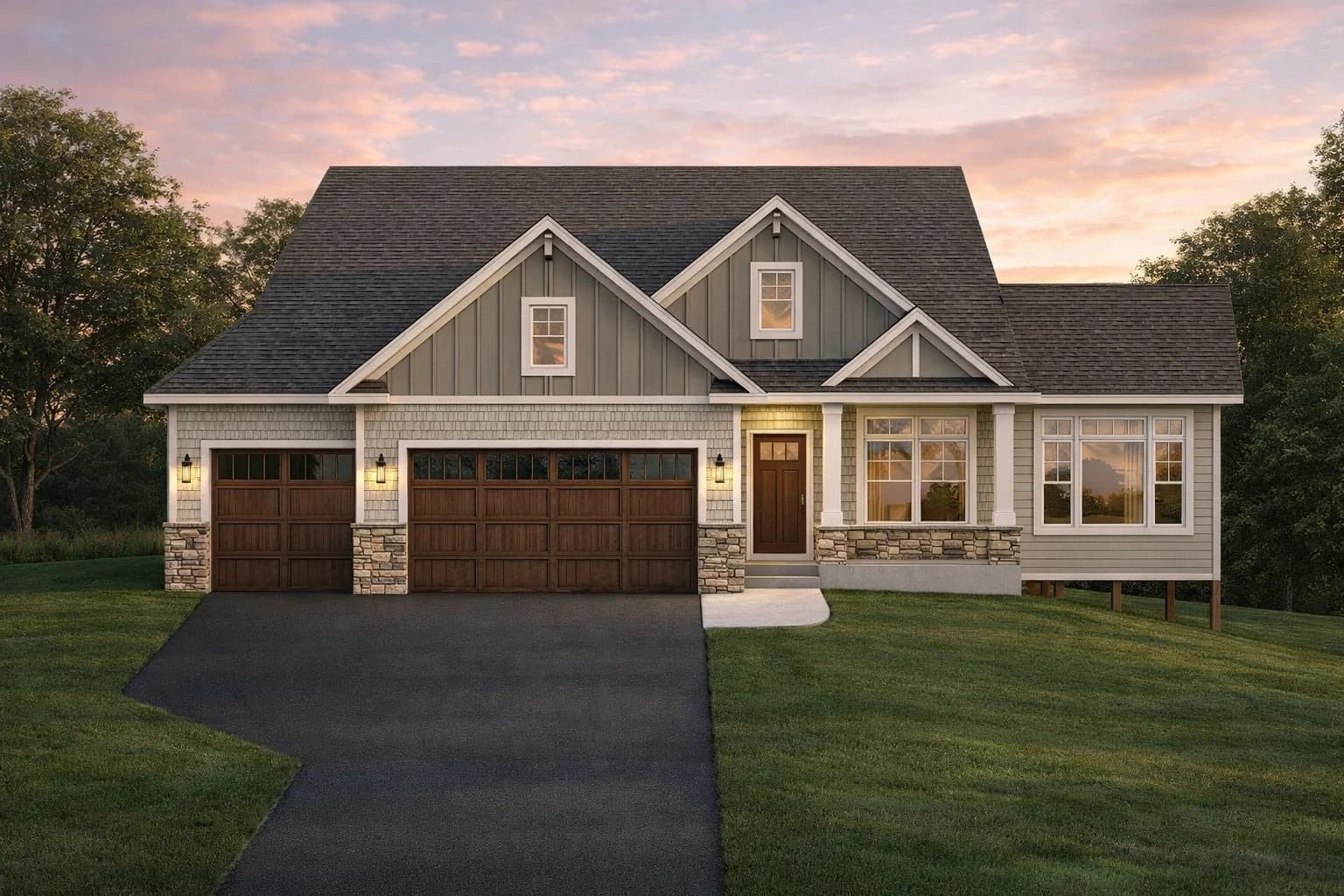 Forest Lake MN custom home rendering