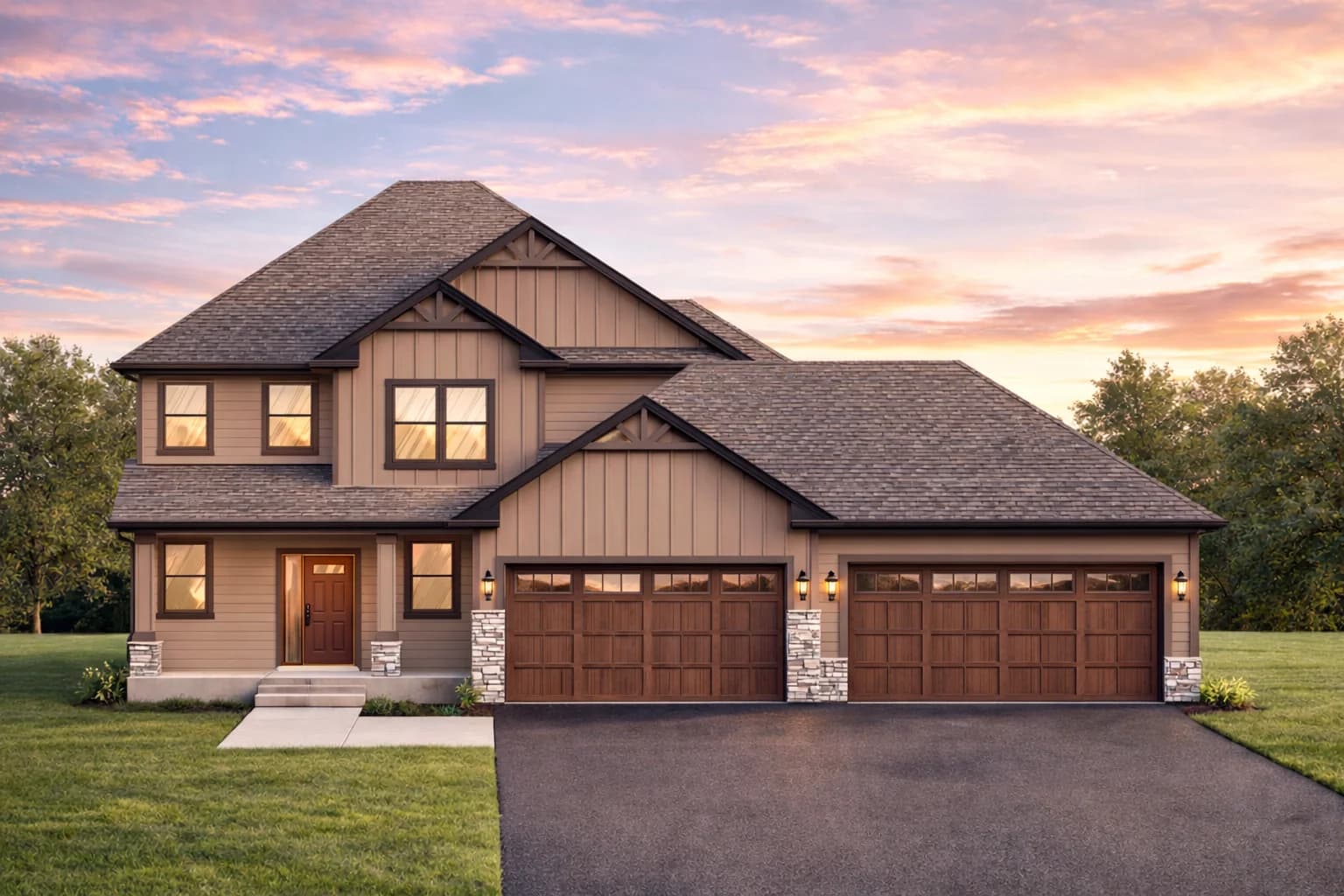 Forest Lake MN two-story home rendering
