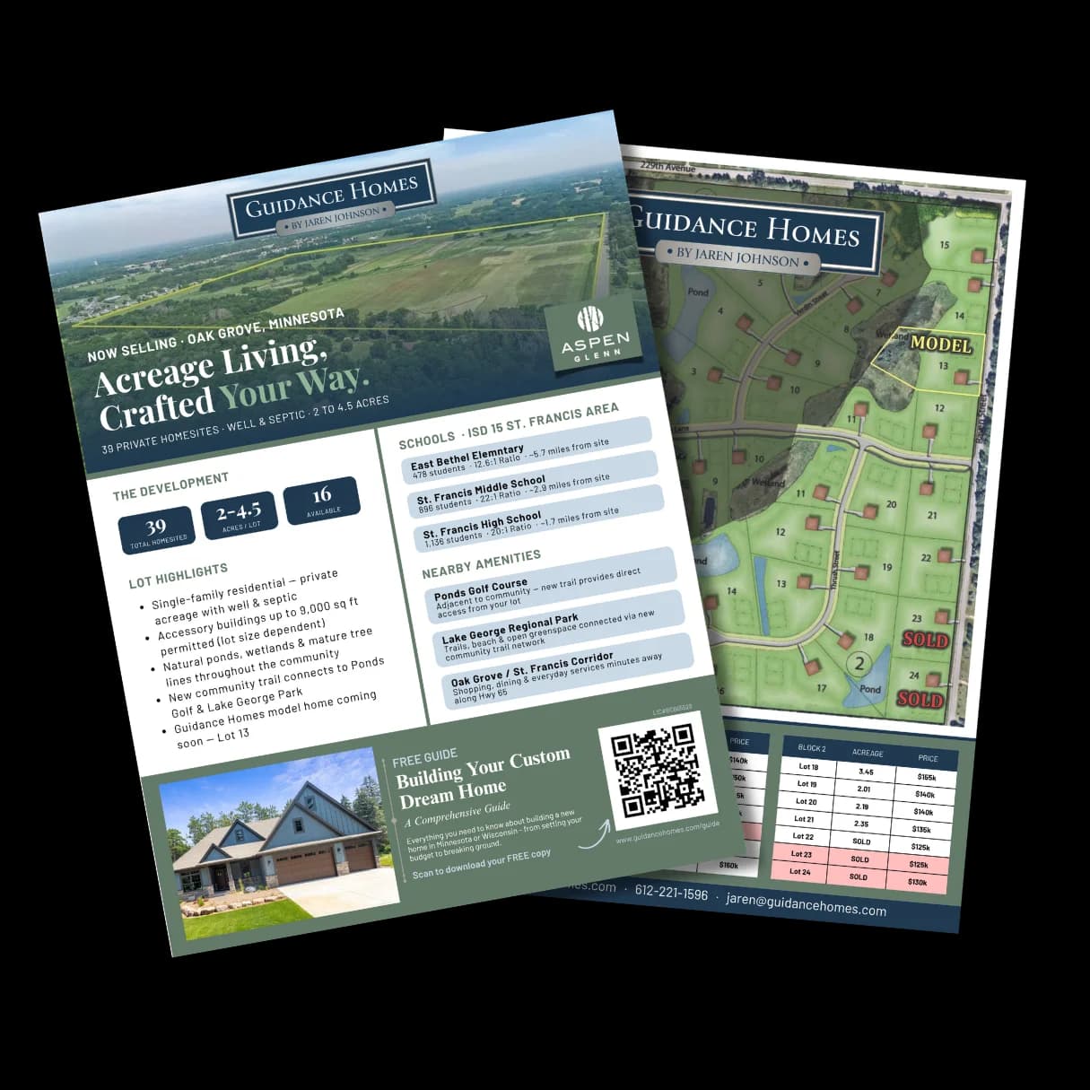 Community lot map brochure design