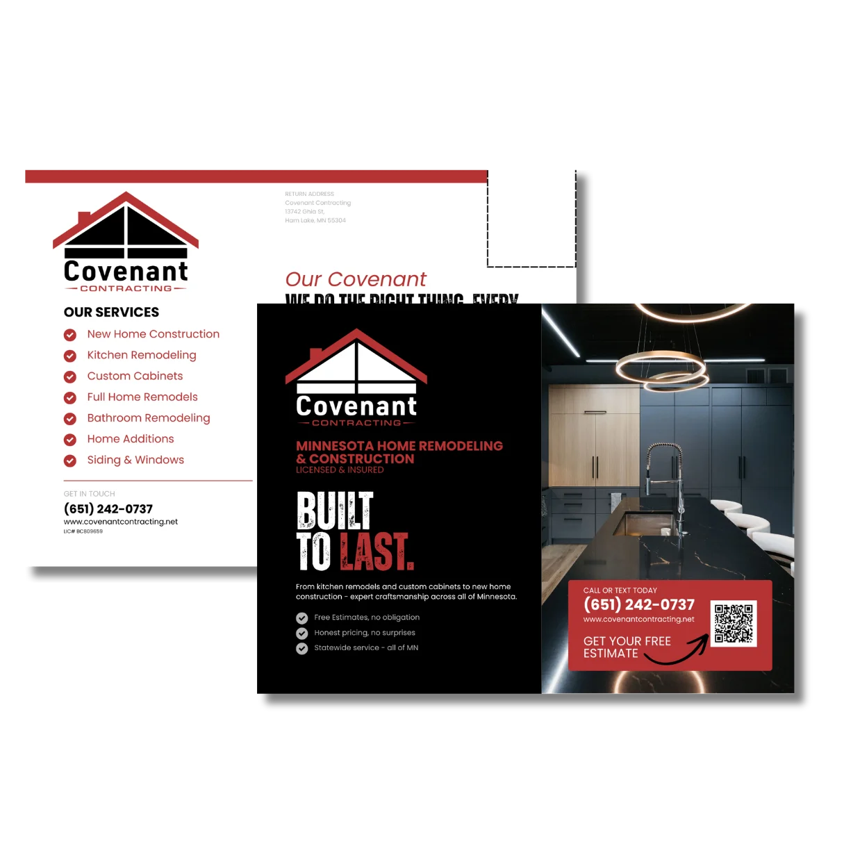 Construction company marketing materials design