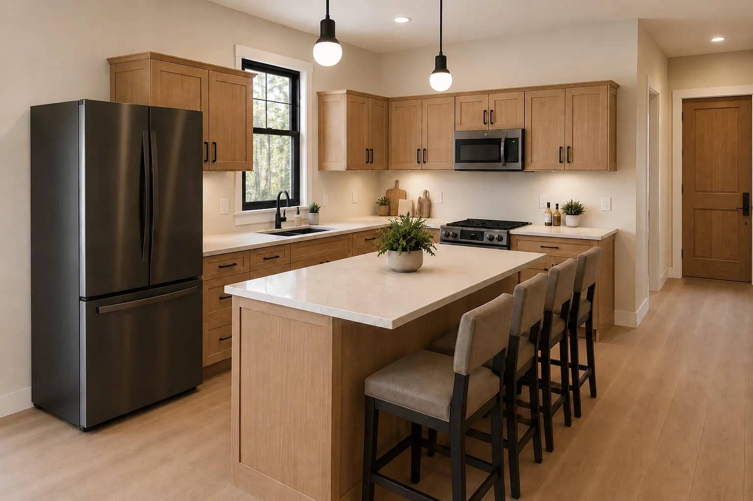 Custom kitchen interior rendering