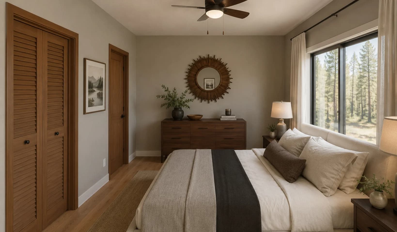 Master bedroom interior rendering