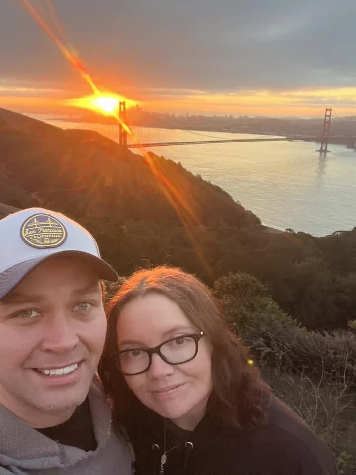 Mel and Brandon at the Golden Gate