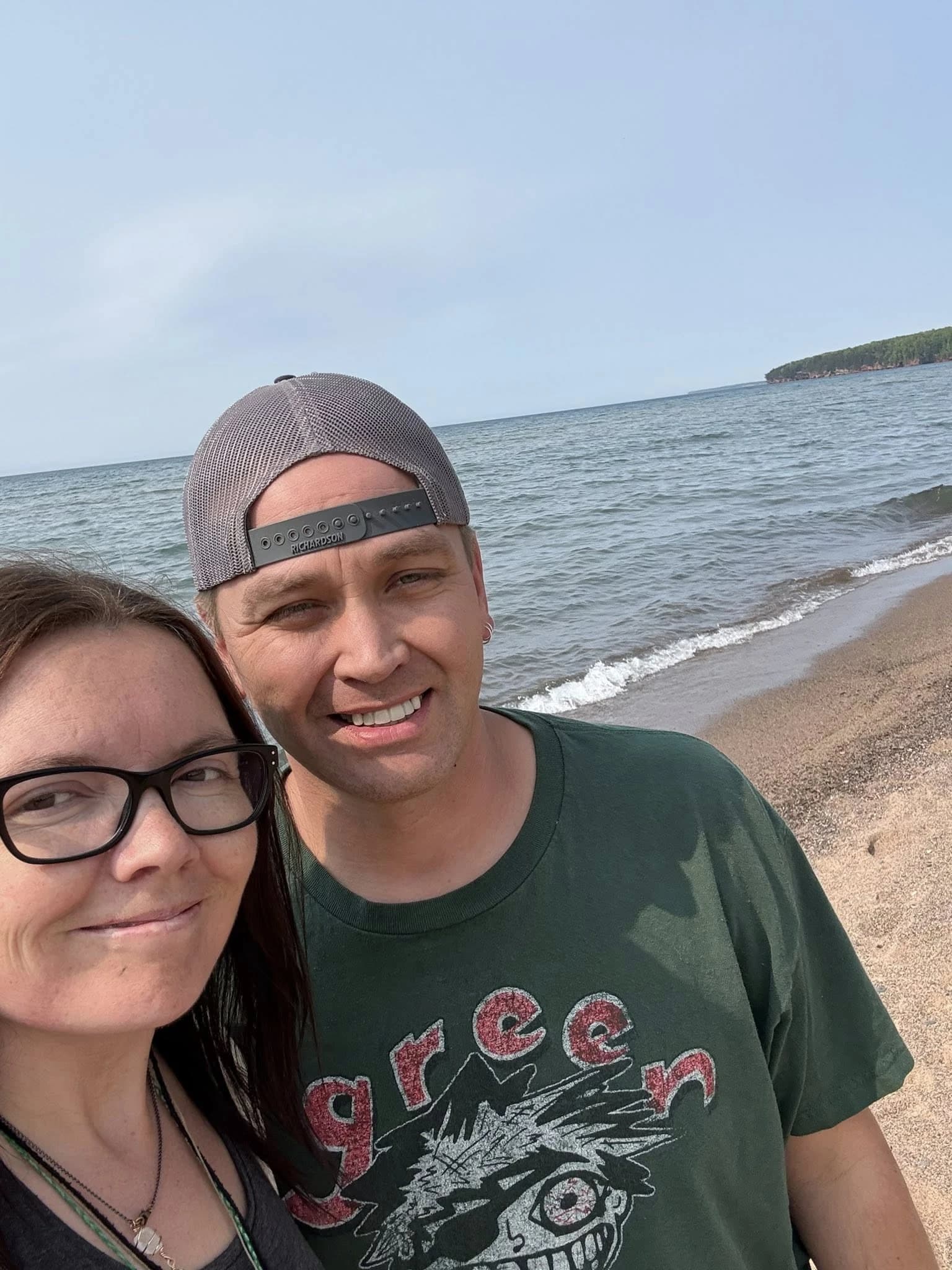 Mel and Brandon lake selfie