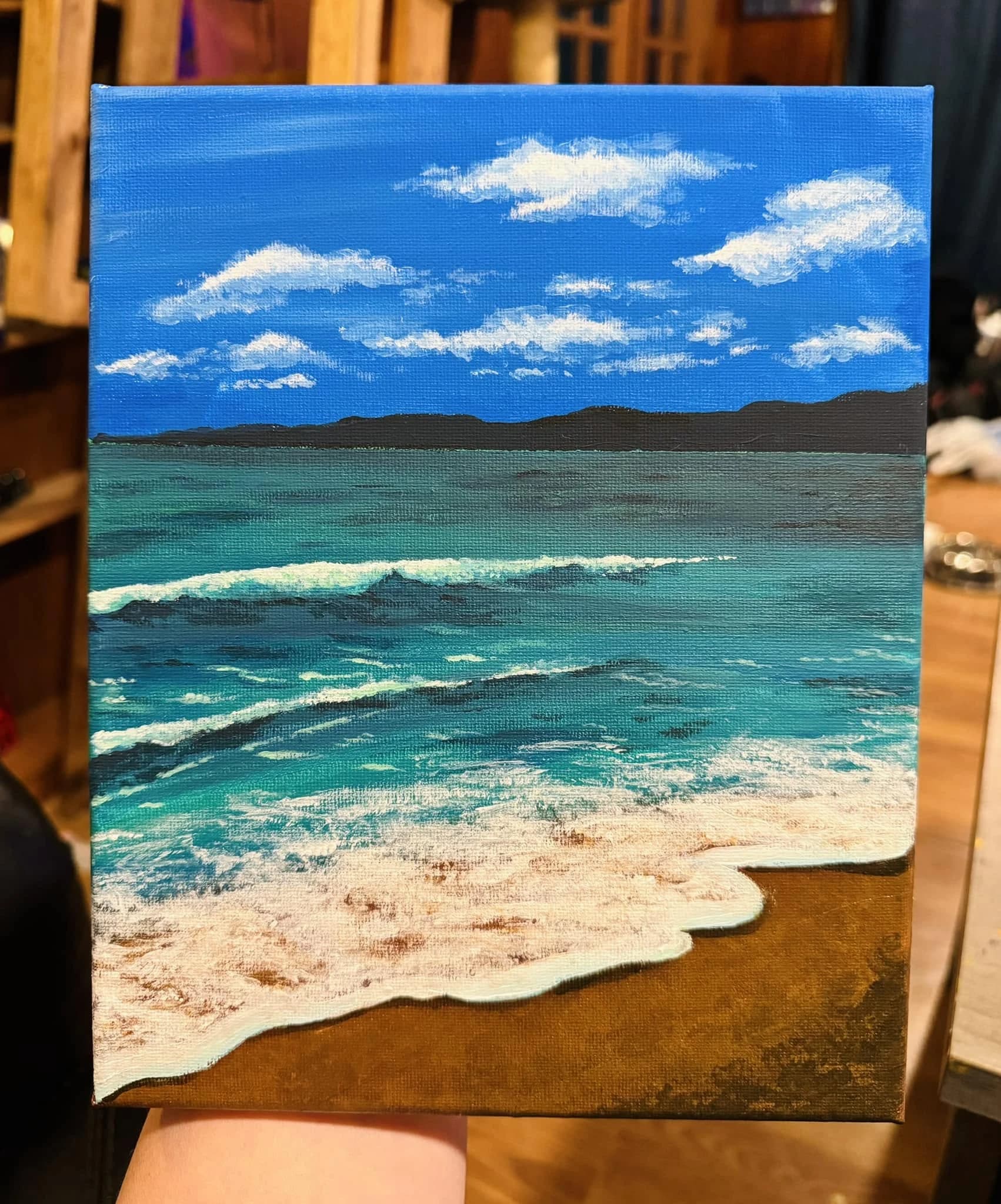 Ocean waves painting