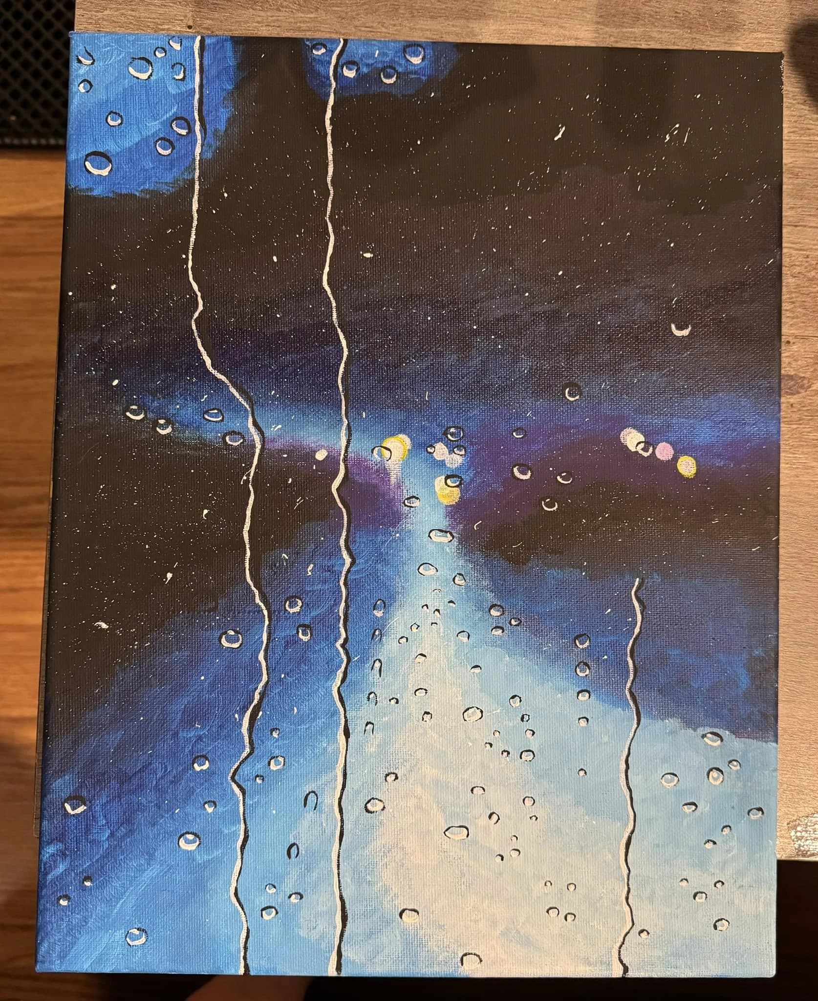 Rainy night painting