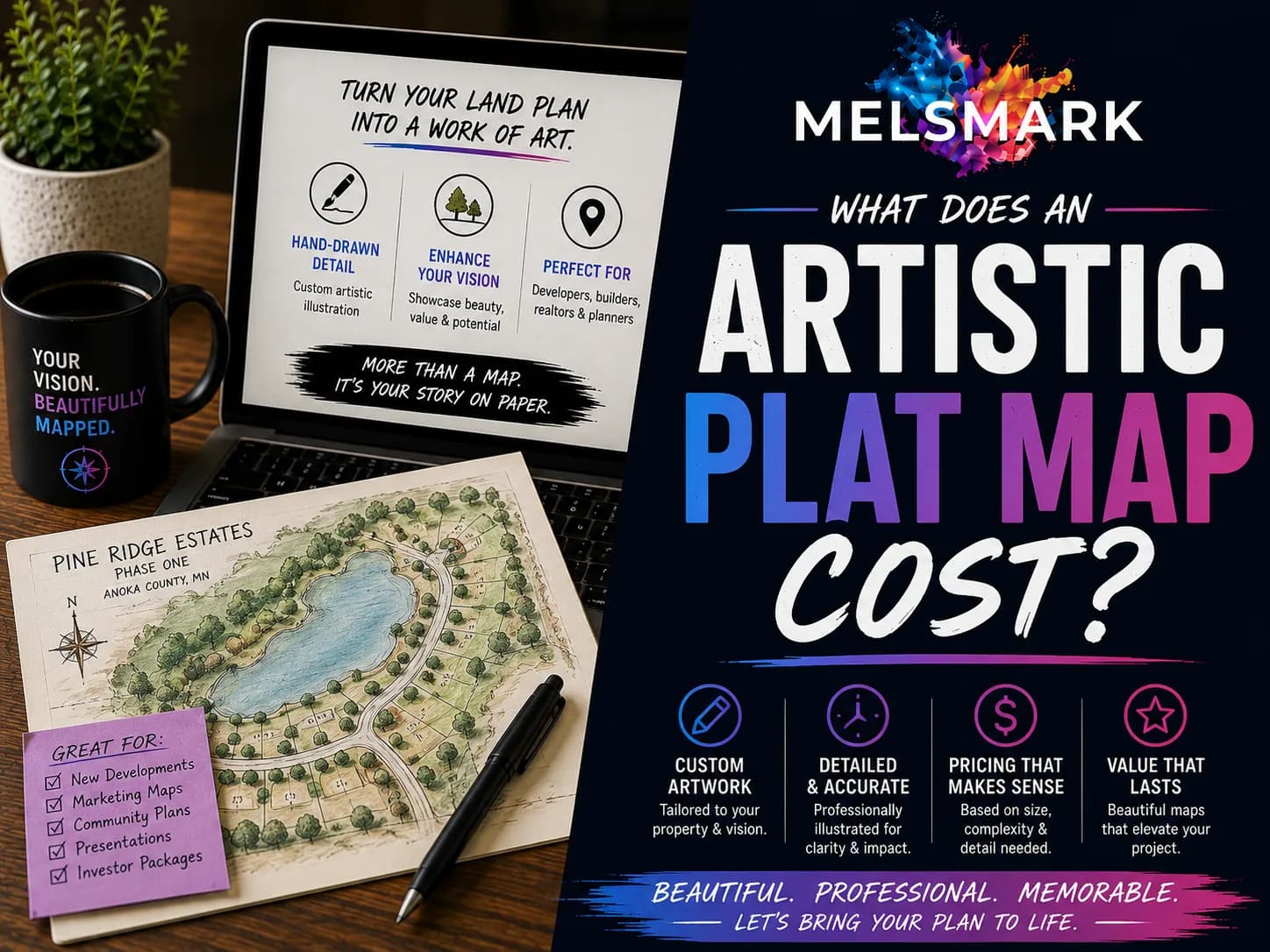 What Does an Artistic Plat Map Cost?