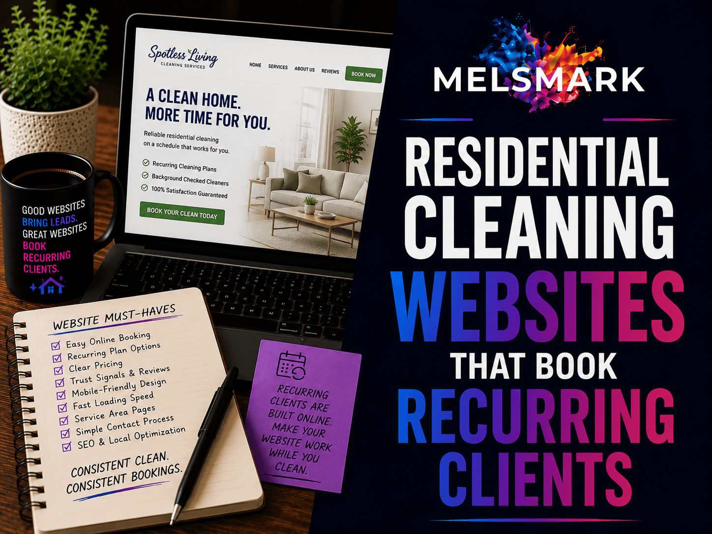 Residential Cleaning Websites That Book Recurring Clients