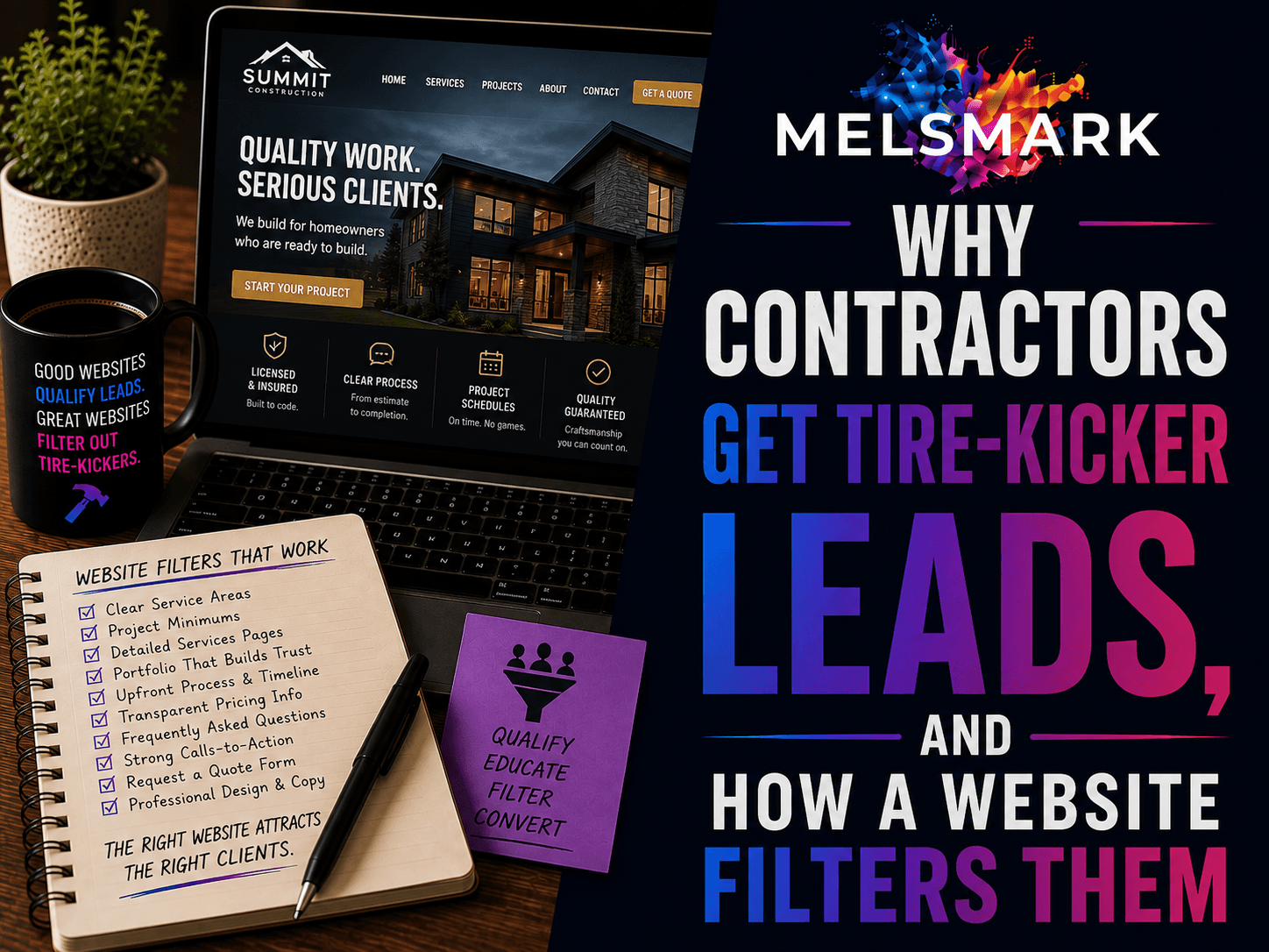Why Contractors Get Tire-Kicker Leads, and How a Website Filters Them